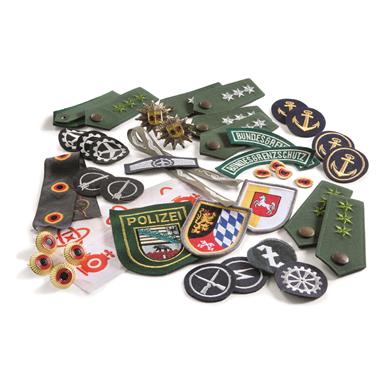 German Military Surplus Insignia Assortment, 50 Piece, New