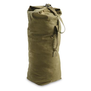 Italian Military Surplus Canvas XL Duffel Bag, Used