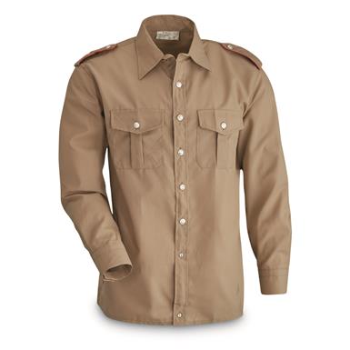 Italian Military Surplus Gendarmerie Long Sleeve Shirt, New