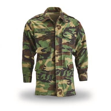 South Korean Military Surplus ROK BDU Jacket, Woodland Camo, Used