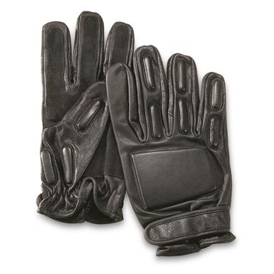 Mil-Tec Leather Security Gloves, Black