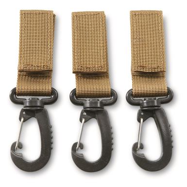 Mil-Tec Carabiner Belt Keeper, 70mm, 3 Pack