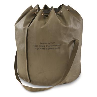 Swiss Military Surplus Vinyl Duffel Bag, Used