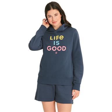 Women's Life is Good Crafty Wordmark Good Vibes Zip Hoodie