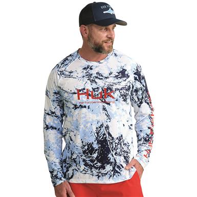Huk Mossy Oak Printed Long Sleeve Crew Shirt