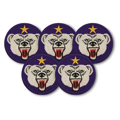 U.S. Army Surplus Alaska Defense Command Patch, 5 Pack, New
