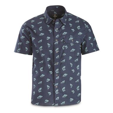 Guide Gear Trout & Salmon Short Sleeve Button Up Shirt