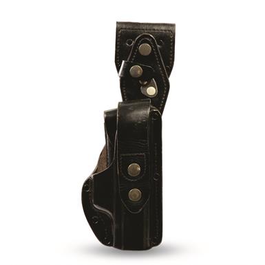 German Municipal Surplus Police Heckler & Koch P7 Dropdown Leather Holster with Mag Pouch, Used