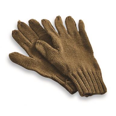 French Military Surplus WWII Wool Gloves, New