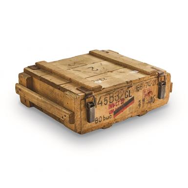 Romanian Military Surplus Wood Ammo Box, 13.5