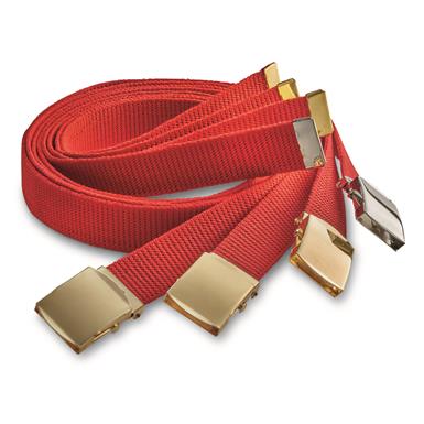 French Fire Department Surplus Roller Belts, 4 Pack, New
