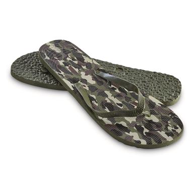 Vietnamese Military Surplus Camo Slide Sandals, 6 Pairs, New