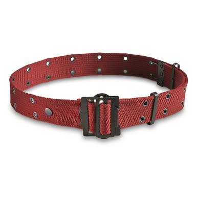 French Fire Brigade Surplus Canvas Duty Belts, 4 Pack, New