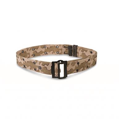 French Military Surplus Canvas Camo Pistol Belts, 2 Pack, New