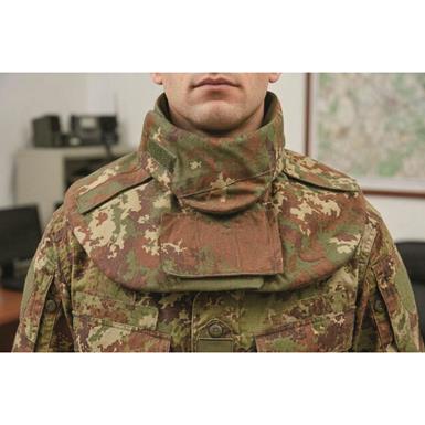 Italian Military Surplus Camo Padded Collar, New