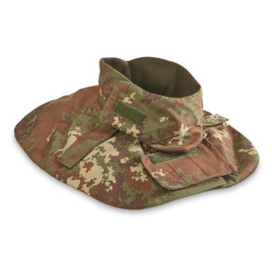 Italian Military Surplus Camo Padded Collar, New