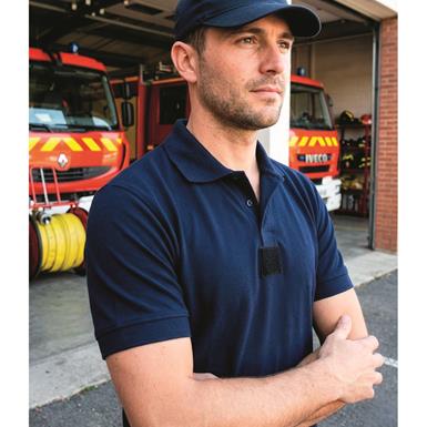 French Municipal Surplus Fire Brigade Polo Shirt, New