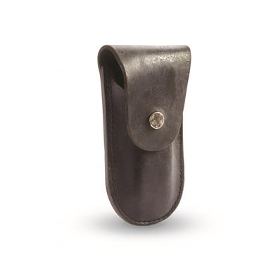 Belgian Military Surplus Leather Knife and Mag Pouch, Like New