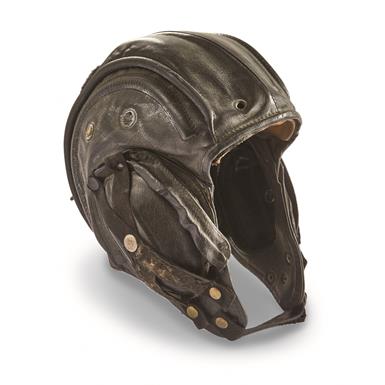 Belgian Military Surplus Synthetic and Leather Tankers Helmet, Used