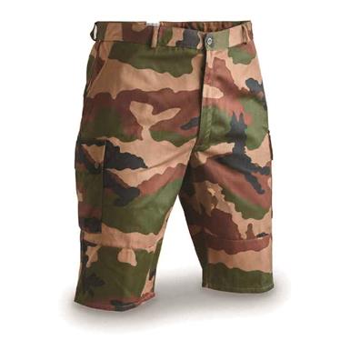 French Military Surplus CCE Camo F2 Bermuda Shorts, Like New