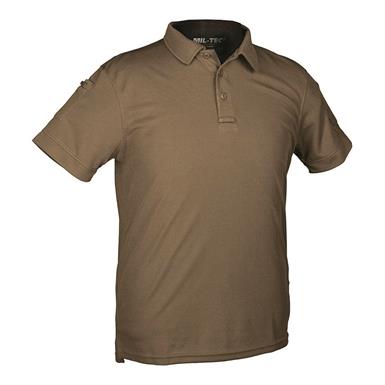 Mil-Tec Quick Dry Short Sleeve Tactical Polo Shirt, Black