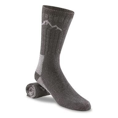 U.S. Municipal Surplus Wool/Cotton Blend Boot Socks, 12 Pairs, New