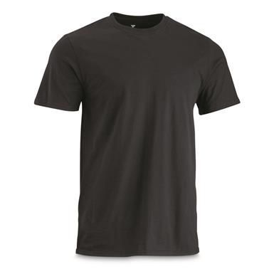 U.S. Military Surplus 100% Cotton Crew Neck T-Shirts, 5 Pack, New