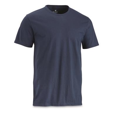 U.S. Military Surplus 100% Cotton Crew Neck T-Shirts, 5 Pack, New