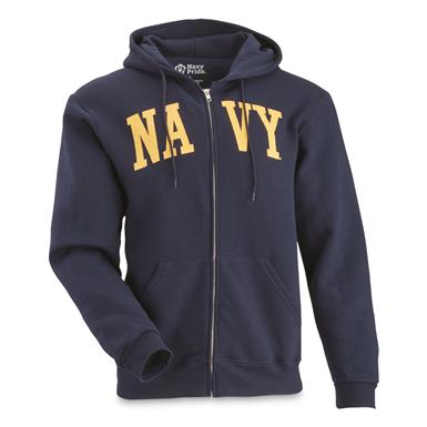 U.S. Navy Surplus Zippered Hoodie, New
