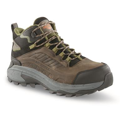 Merrell Men's Moab Speed 2 LX Mid Waterproof Carbon Fiber Work Boots