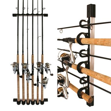 Rush Creek Creations All Weather 6 Rod Wall or Ceiling Rod Rack