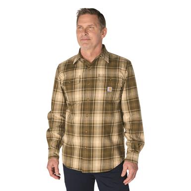Carhartt Loose Fit Heavyweight Flannel Long-Sleeve Plaid Shirt