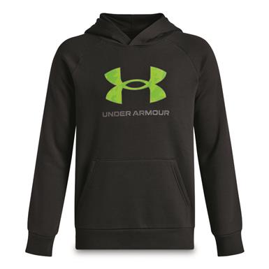 Under Armour Youth Rival Fleece Big Logo Print Fill Hoodie