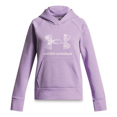Under Armour Youth Rival Fleece Big Logo Print Fill Hoodie