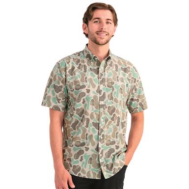 Huk Kona KC Printed Button Down Short Sleeve Shirt