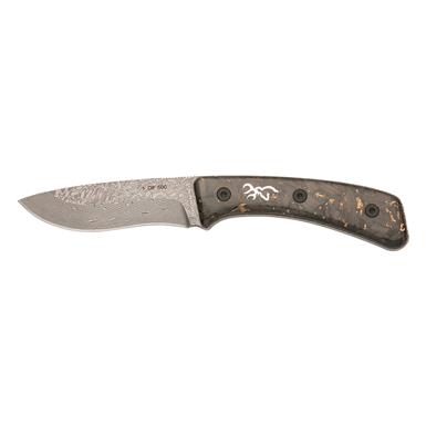 Browning Medallion Limited Edition Damascus Fixed Blade Knife, 1-500