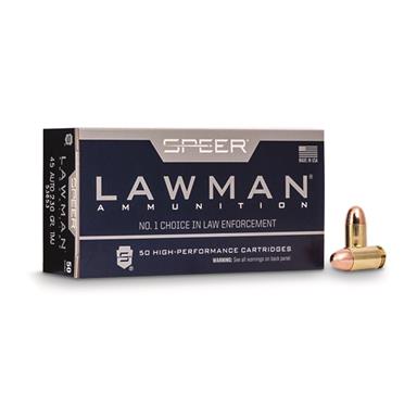 CCI Lawman, .45 ACP, TMJ, 230 Grain, 50 Rounds