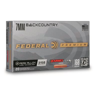 Federal Barnes LRX, 7mm Backcountry, 168 Grain, 20 Rounds