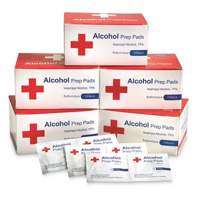 U.S. Municipal Surplus Alcohol Prep Swabs, 500 Pack, New