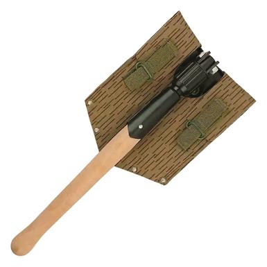 East German Military Folding Shovel with Cover, Reproduction