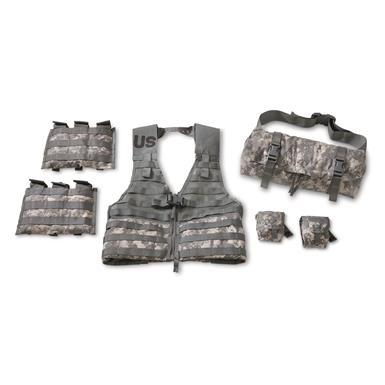 U.S. Military Surplus MOLLE 6-pc. Fighting Load Carrier Vest, New