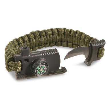 U.S. Municipal Surplus Nylon Cord Bracelet with Knife