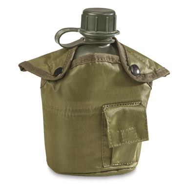 U.S. Municipal Surplus 1 quart Canteen, Cup and Cover, New
