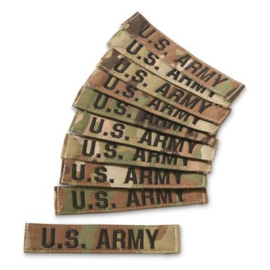 U.S. Military Surplus US ARMY Embroidered Patches with Backing, 10 Pack, New