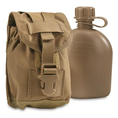 U.S. Military Surplus 1-Quart Canteen with Cover, New