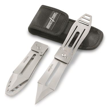 Perfect Point Folding Throwing Knives, Set of 2, With sheath