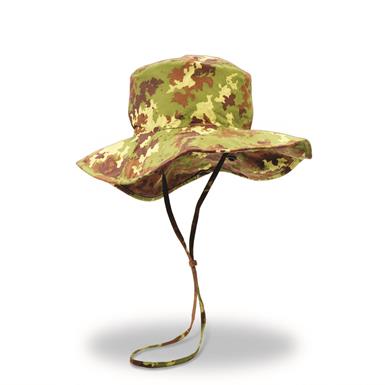 Italian Military Surplus Waterproof Boonie Hat with Neck Drape, New