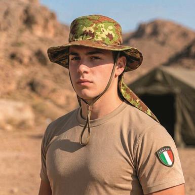 Italian Military Surplus Waterproof Boonie Hat with Neck Drape, New