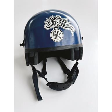 Italian Carabinieri Military Police Surplus Ballistic Riot Helmet with Bag, Used