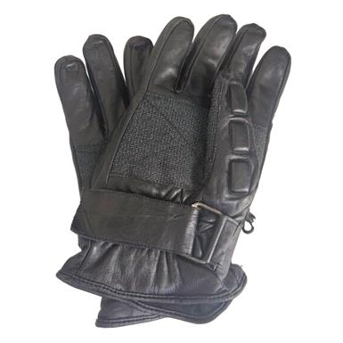 Italian Military Surplus Leather and Nomex Riot Gloves, New